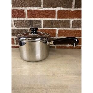 Revere Ware 1801 3 Quart Tri-Ply Disc Saucepan. Vintage